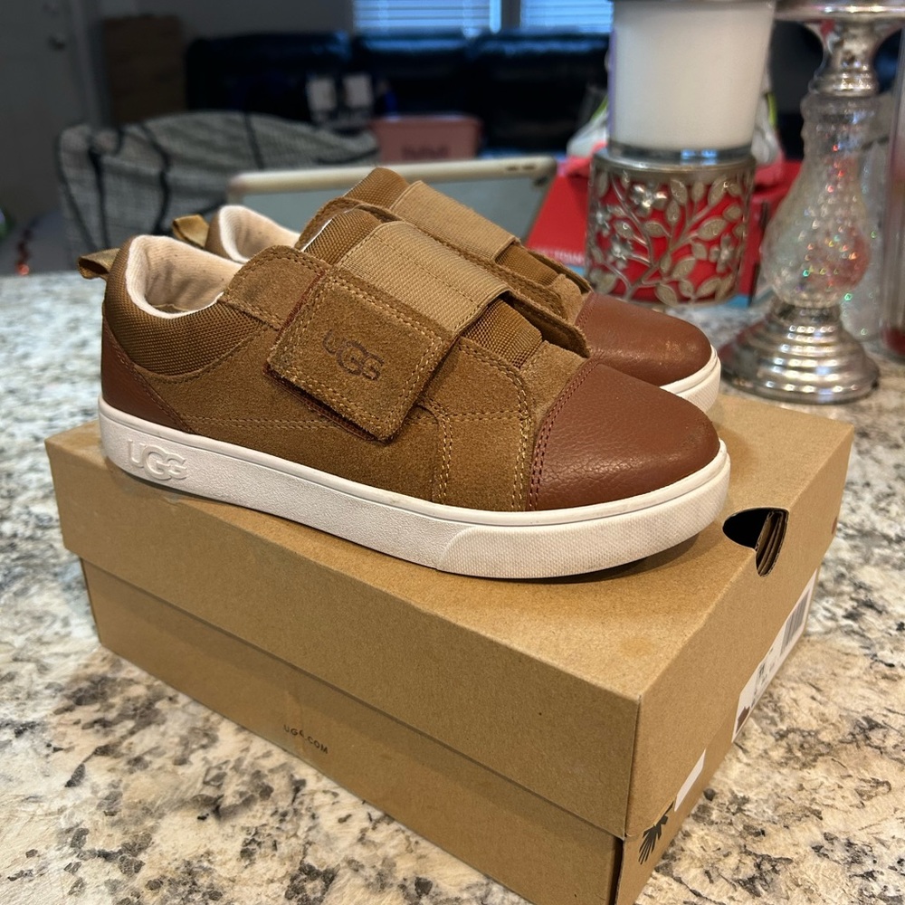 UGG Brown Sneakers with Velcro Strap